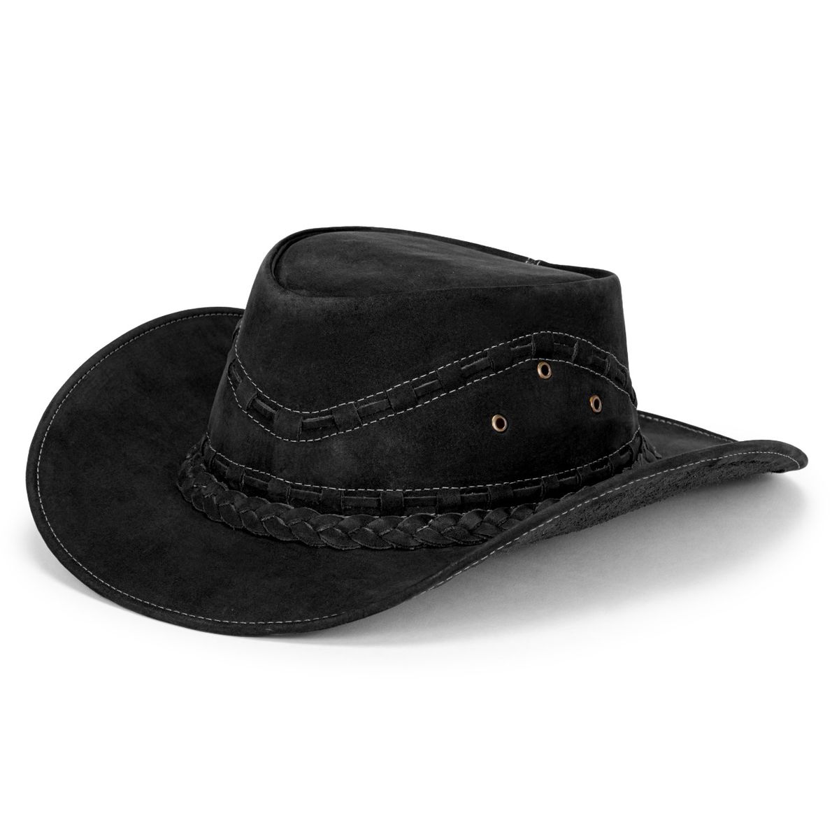 Chapéu Traiado Australiano Copa Trançada Preto - SHOP TRAIADO