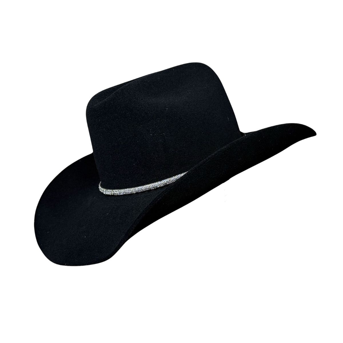 Chapéu Country Diamond Aba 10 Preto com Bandinha B... - CLUB 21 COUNTRY