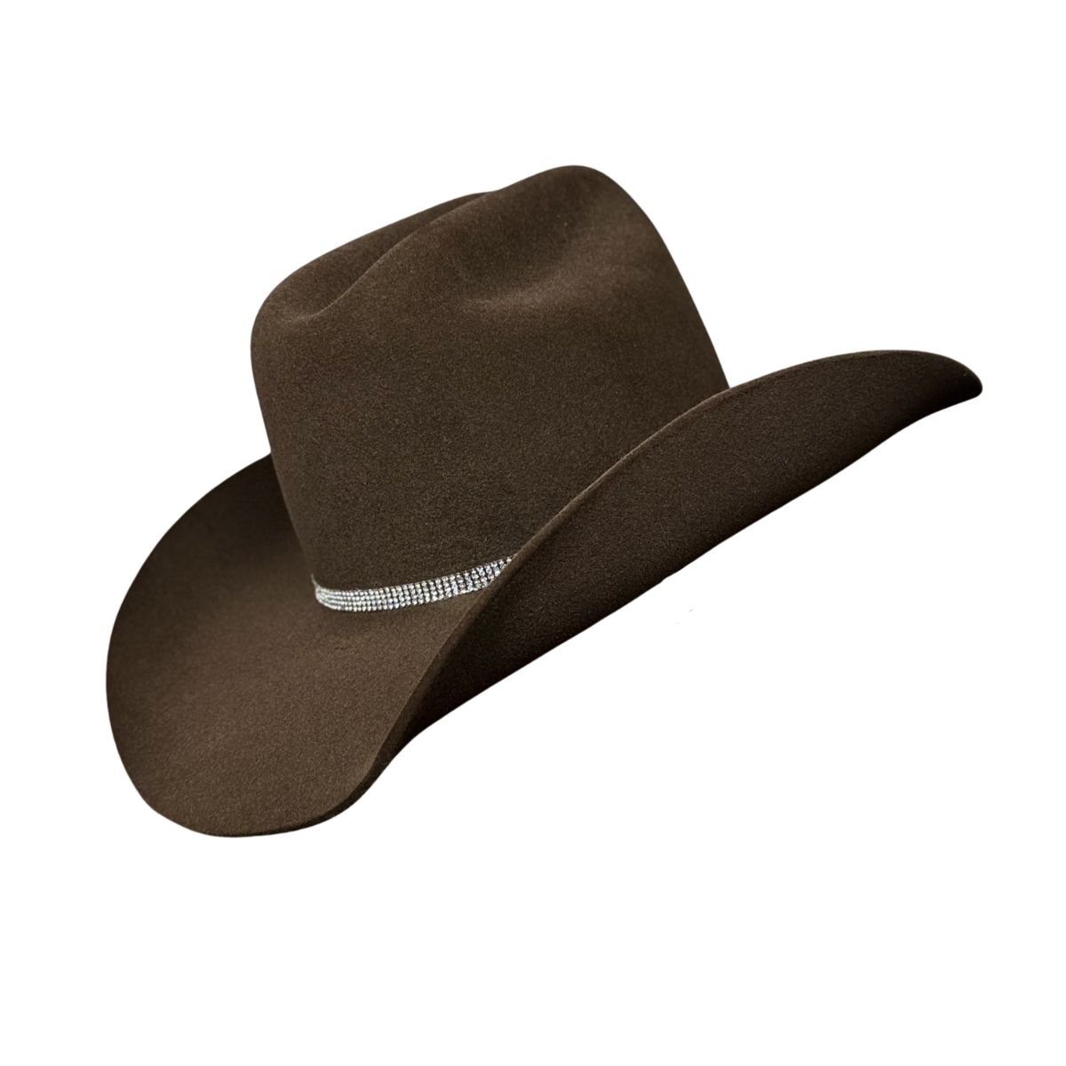 Chapéu Country Diamond Aba 10 Café com Bandinha de... - CLUB 21 COUNTRY