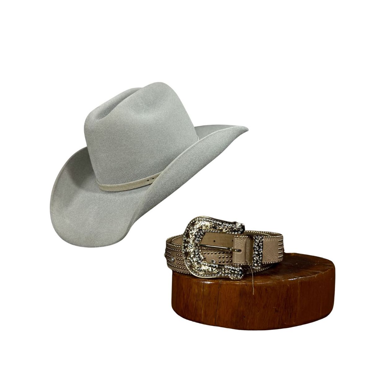 Kit Rodeio Chapéu Montana Couro + Cinto - KITCINT... - CLUB 21 COUNTRY