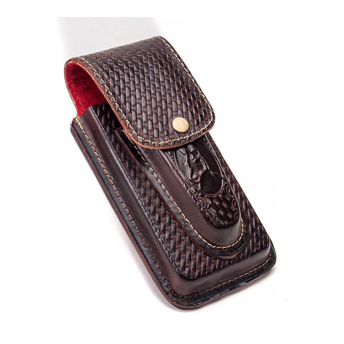 Capa de Couro Canguru para Celular e Canivete Café... - CLUB 21 COUNTRY