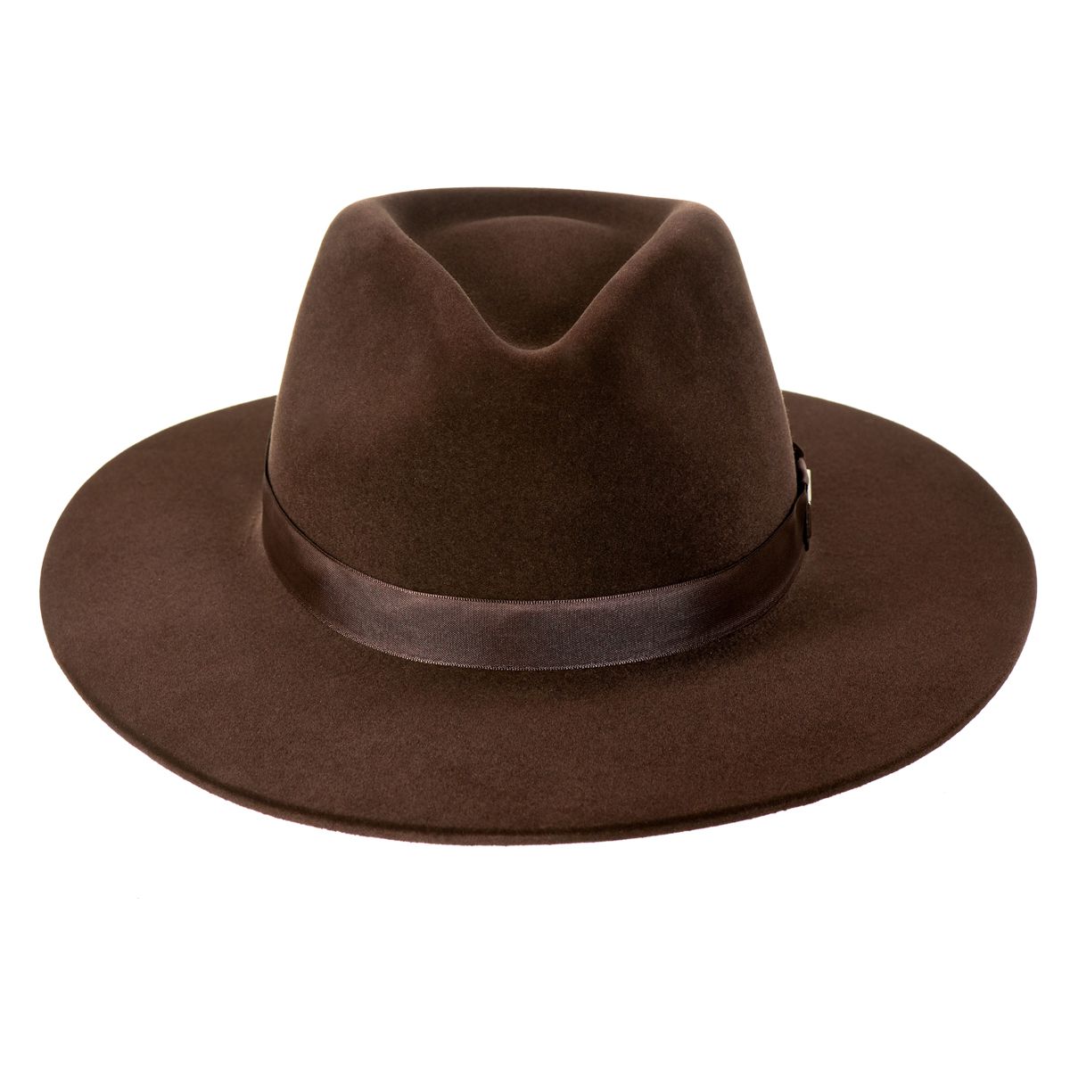 Chapéu Fedora Unissex Café com Bandinha de Cetim A... - CLUB 21 COUNTRY