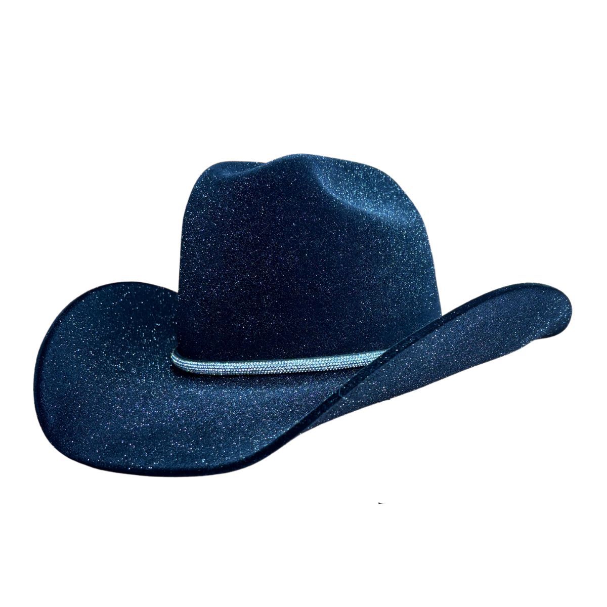 Chapéu Country Montana Glitter Preto Aba 10 Avelud... - CLUB 21 COUNTRY