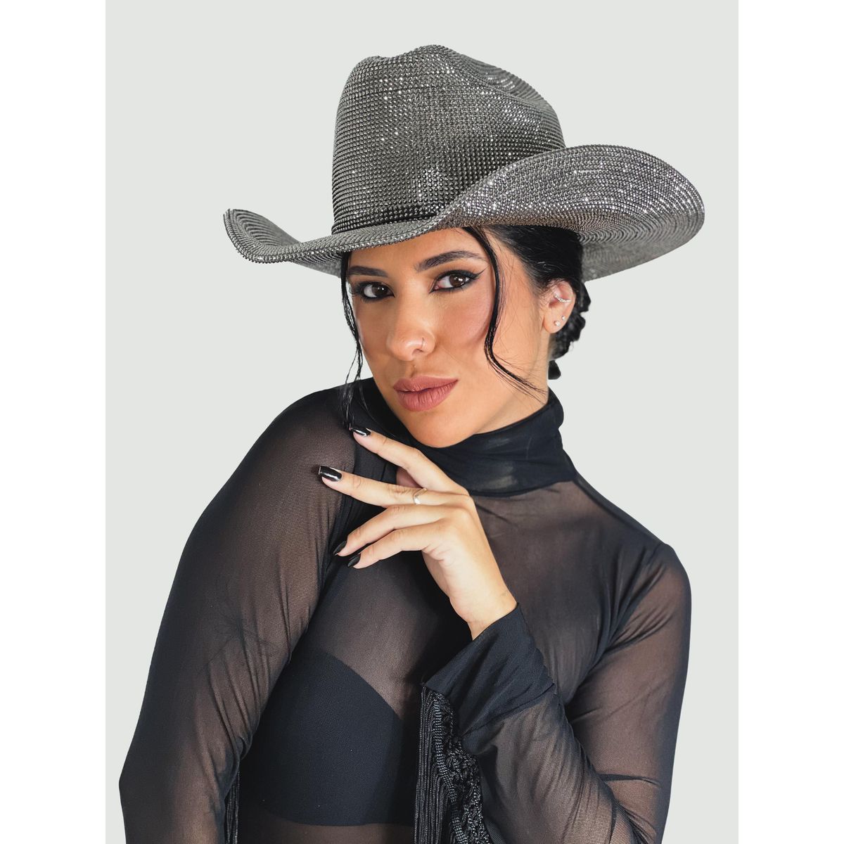Chapéu Feminino Star Country Aba 10 Grafite - STAR... - CLUB 21 COUNTRY