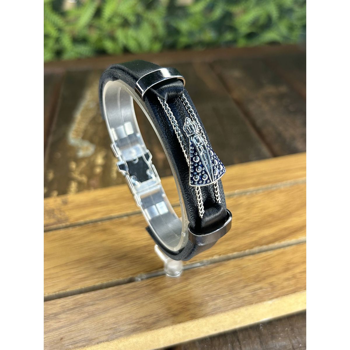 Pulseira de Couro Sintético Country Unissex Preta ... - CLUB 21 COUNTRY