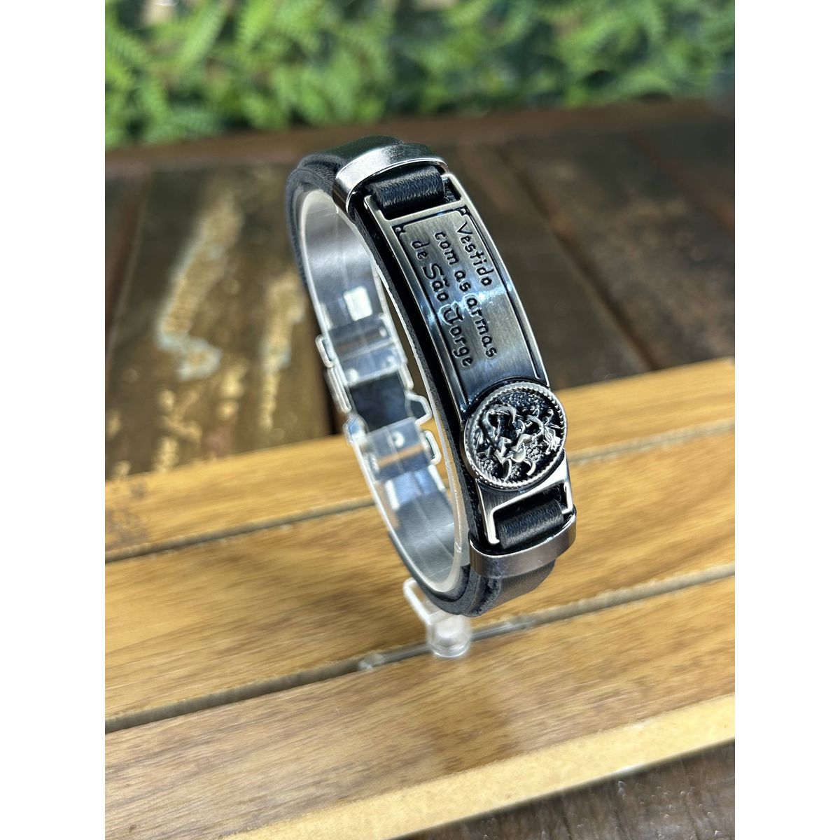 Pulseira de Couro Sintético Country Unissex Preta ... - CLUB 21 COUNTRY