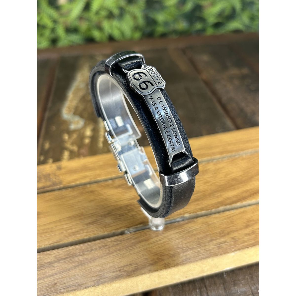 Pulseira de Couro Sintético Country Unissex Preta ... - CLUB 21 COUNTRY