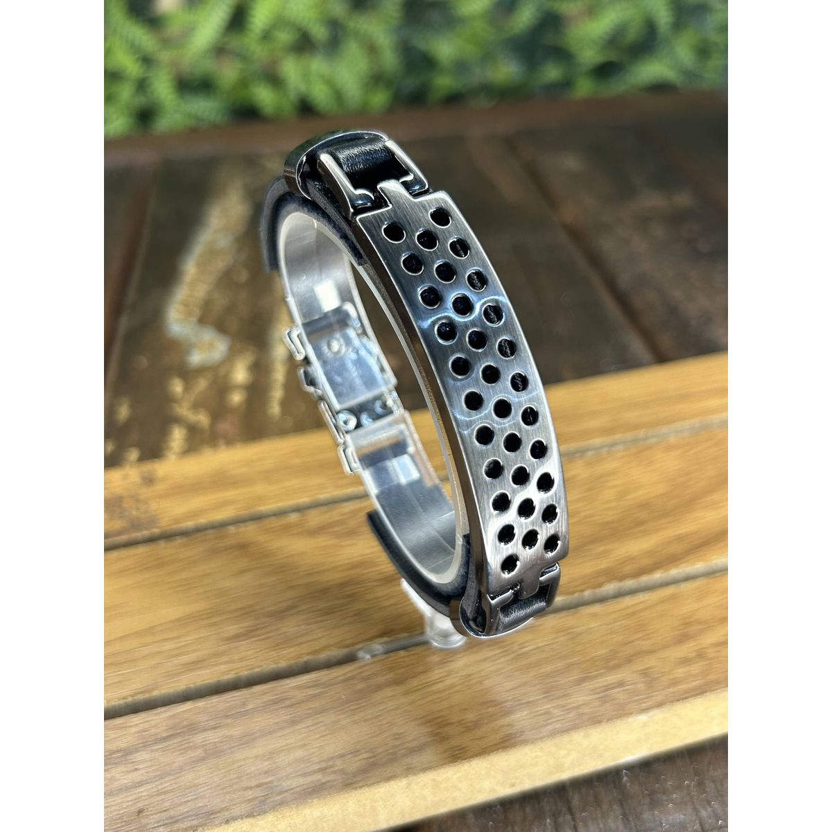 Pulseira de Couro Sintético Country Unissex Preta ... - CLUB 21 COUNTRY