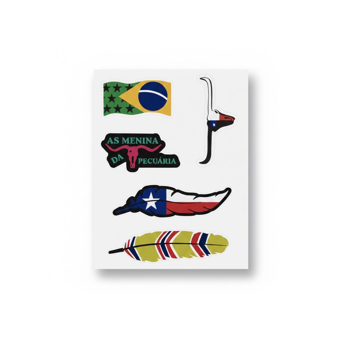 Cartela de Adesivo de Papel Country 5 por Cartela ... - CLUB 21 COUNTRY