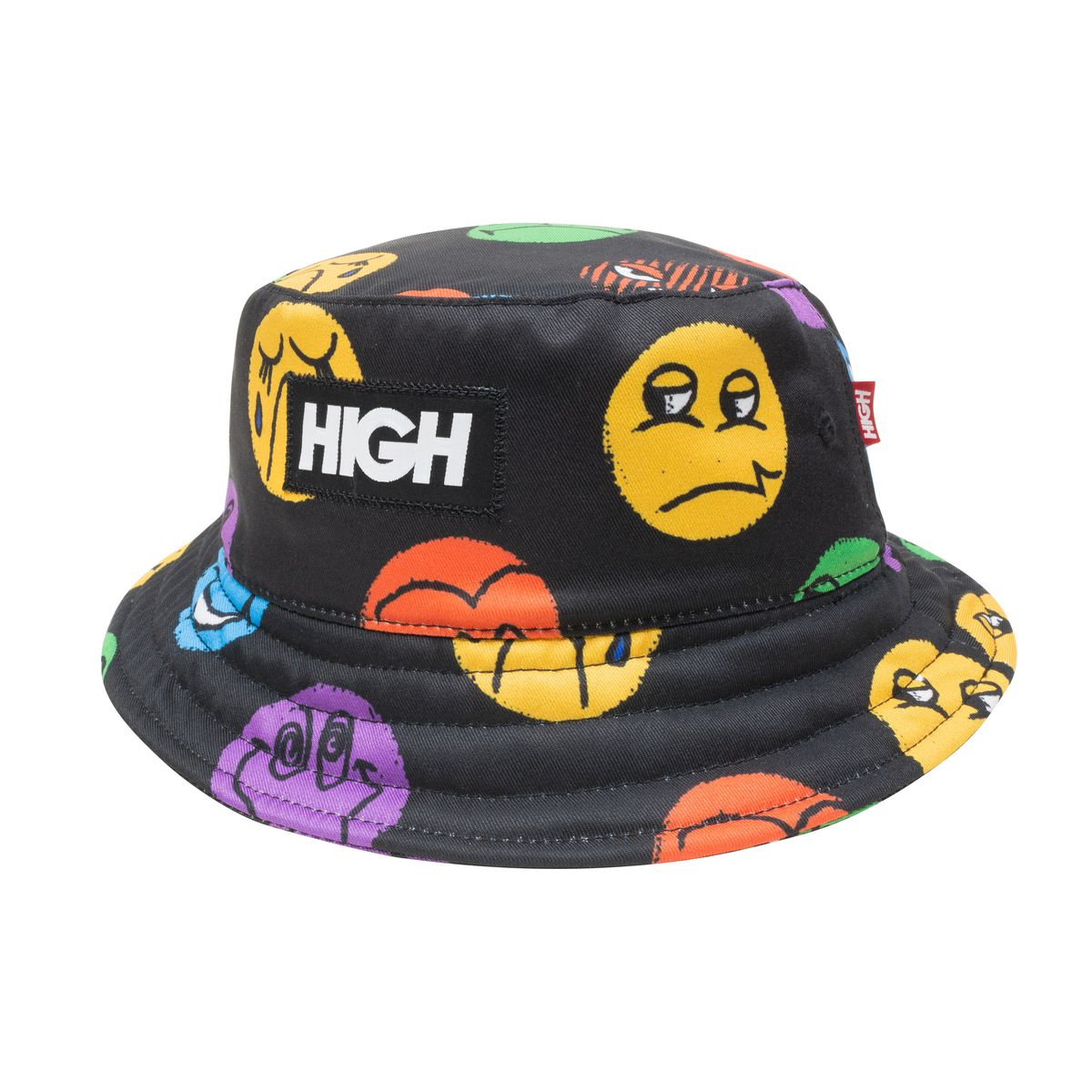 Bucket Hat High Polka Mood Black