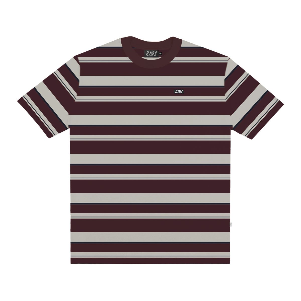 Camiseta Plano C Listrada Minilog Vermelha