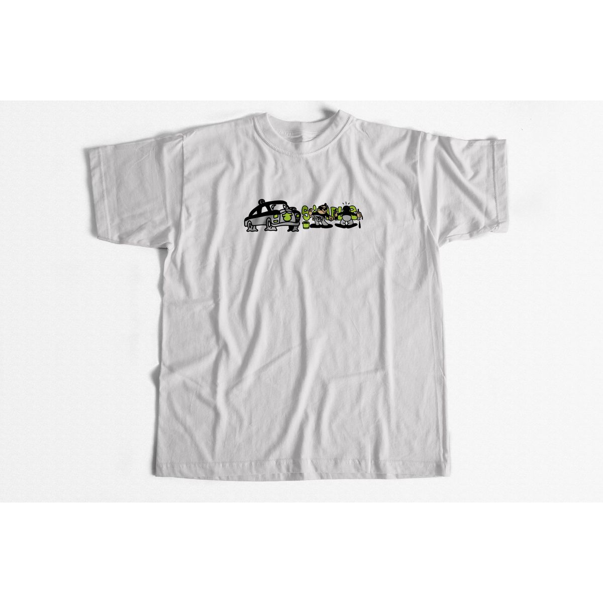 Camiseta Simple Fuck The Police Branco