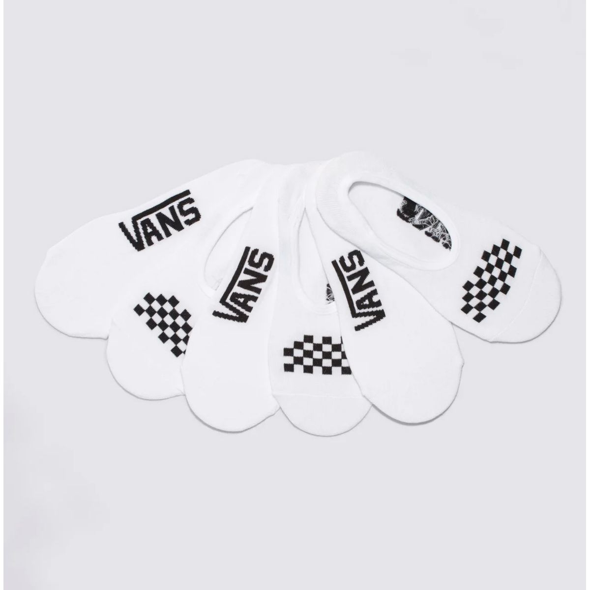 Meia Vans Classic Canoodle 36/39 White Black (Pack 3)