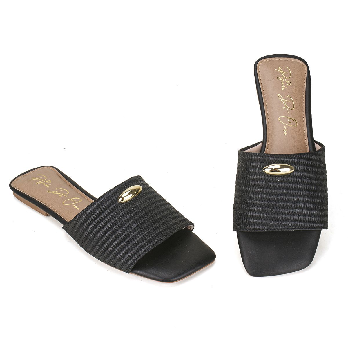 Sandália Rasteira Preto