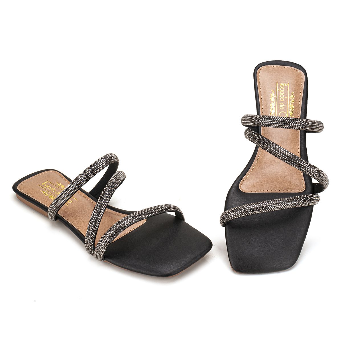 Sandália Rasteira Preto