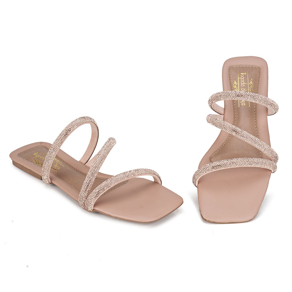 Sandália Rasteira Nude