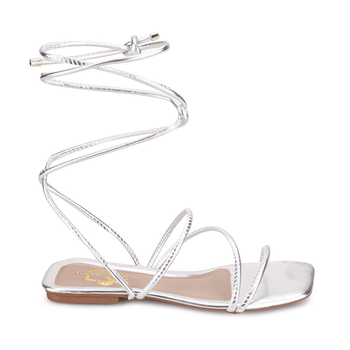 Sandália Rasteira Prata