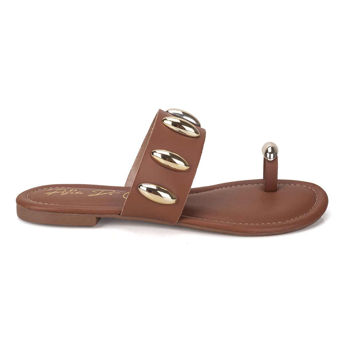 Sandália Rasteira Caramelo