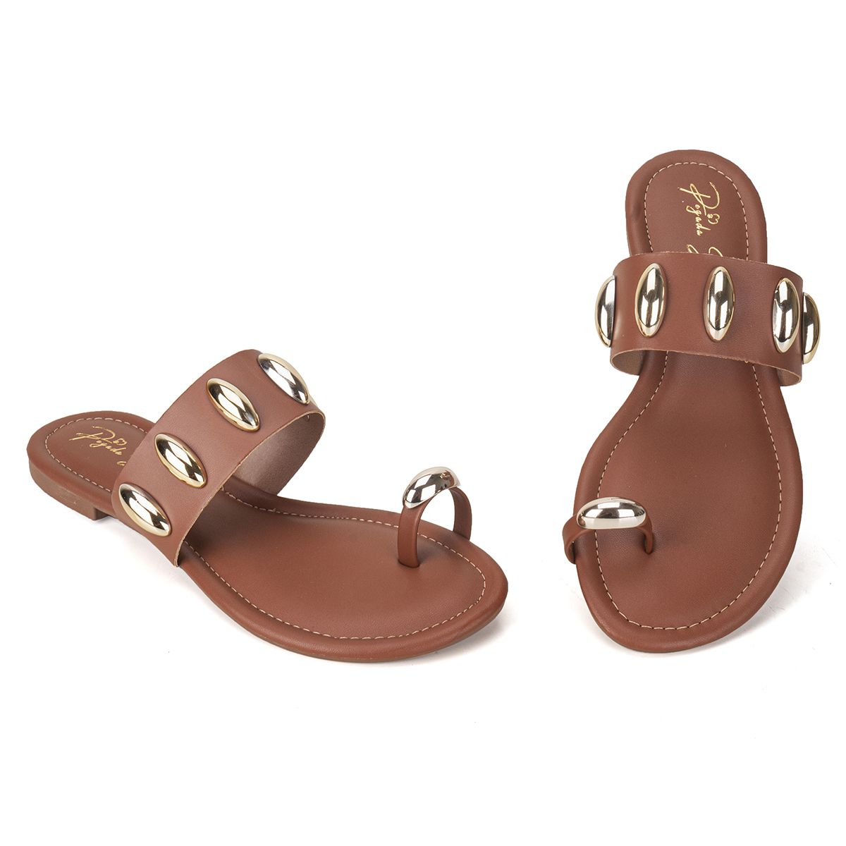 Sandália Rasteira Caramelo