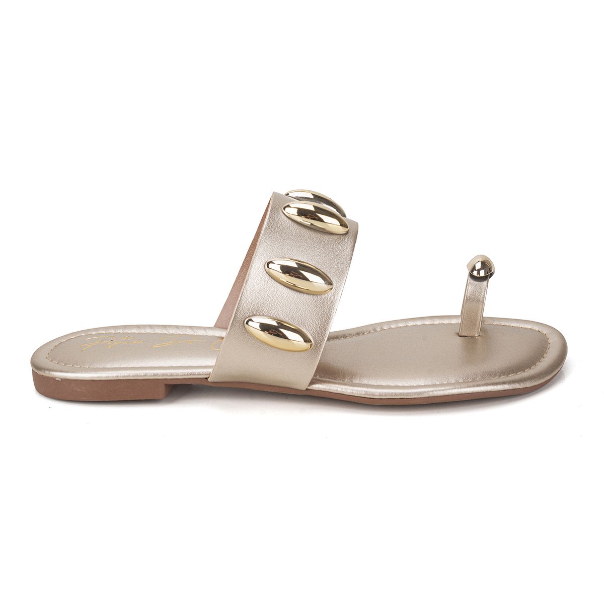 Sandália Rasteira Dourada