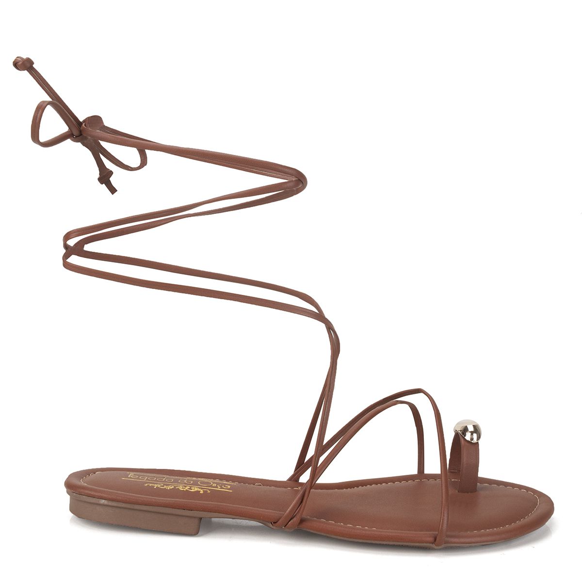 Sandália Rasteira Caramelo