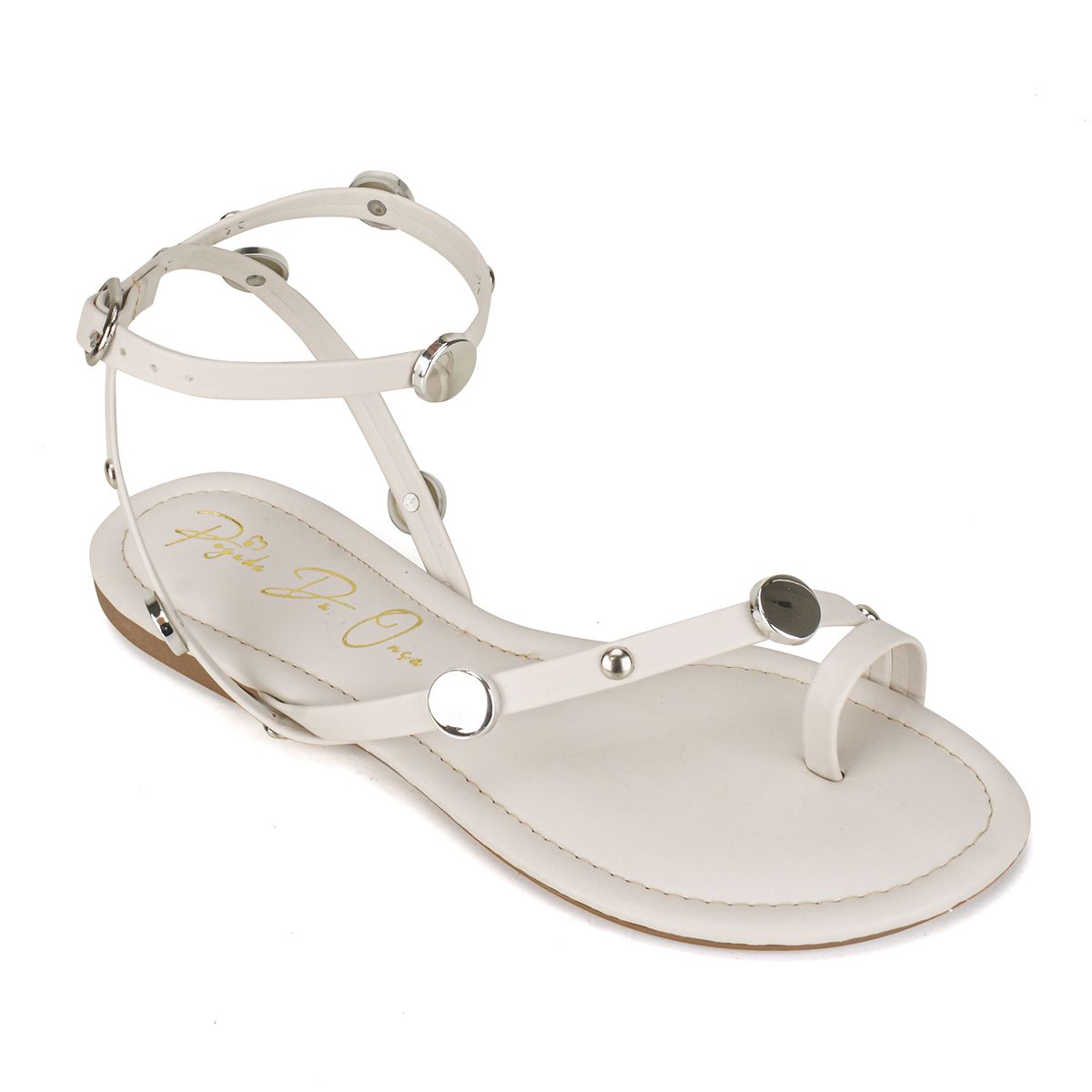 Sandália Rasteira Off White 