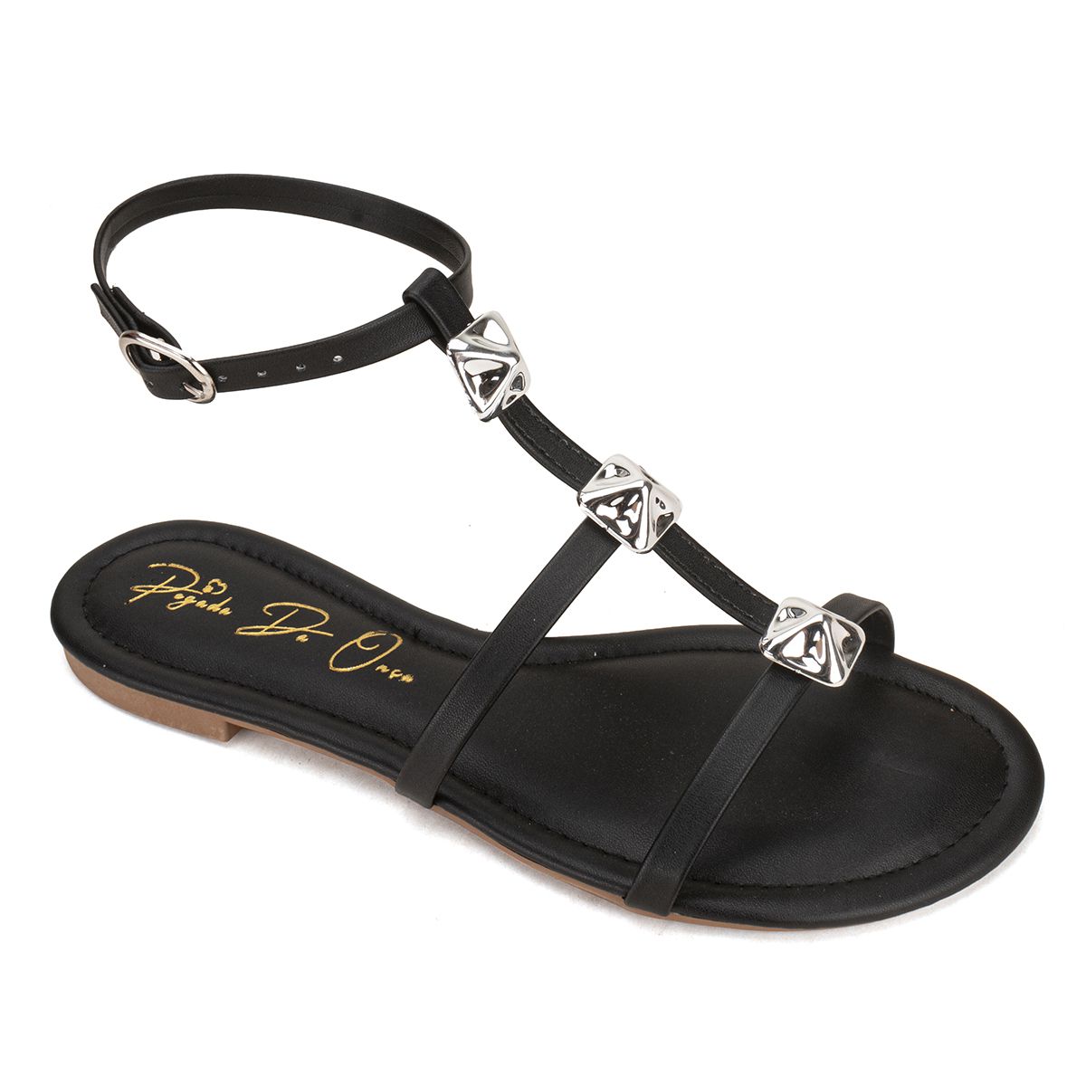 Sandália Rasteira Preta