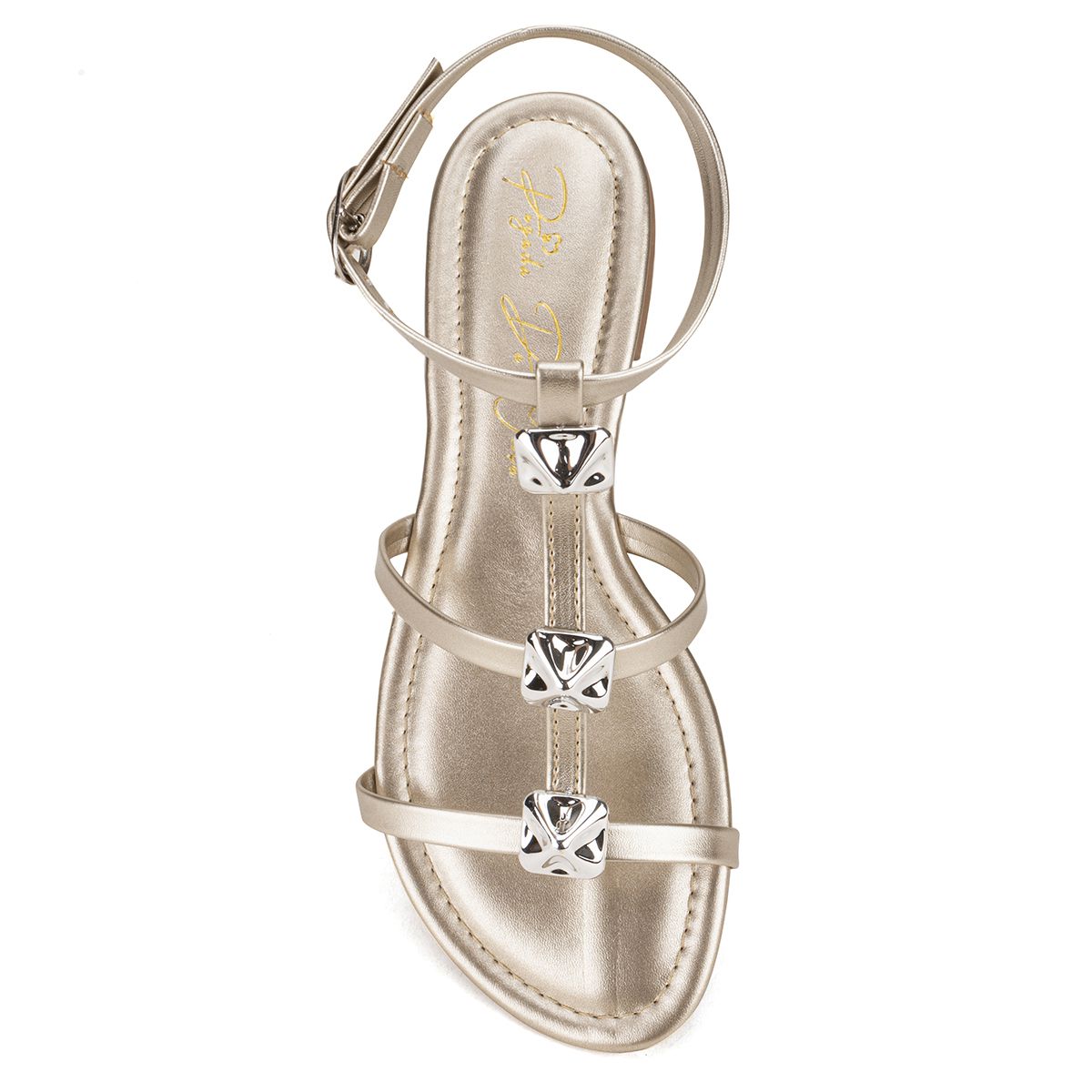 Sandália Rasteira Dourada