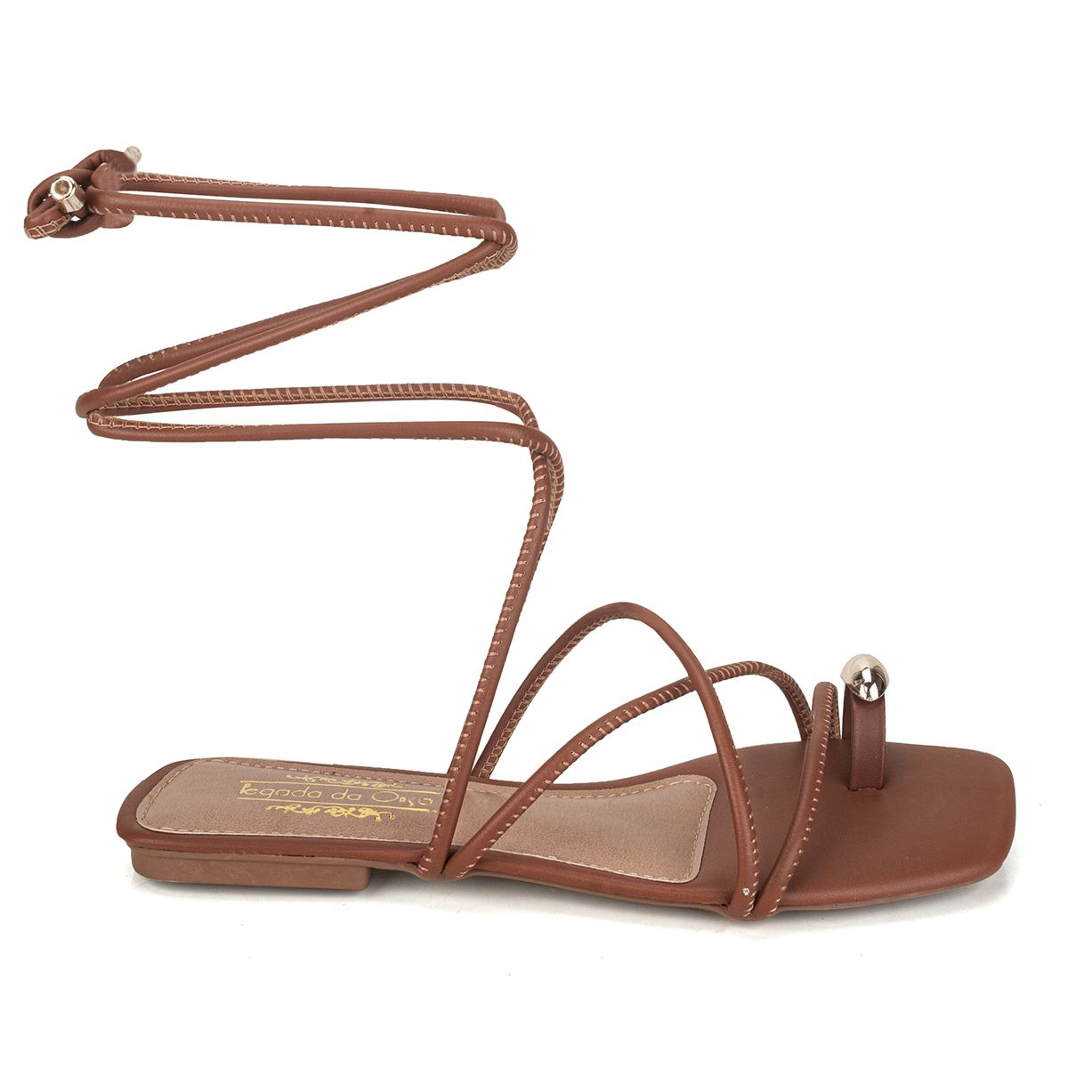 Sandália Rasteira Caramelo