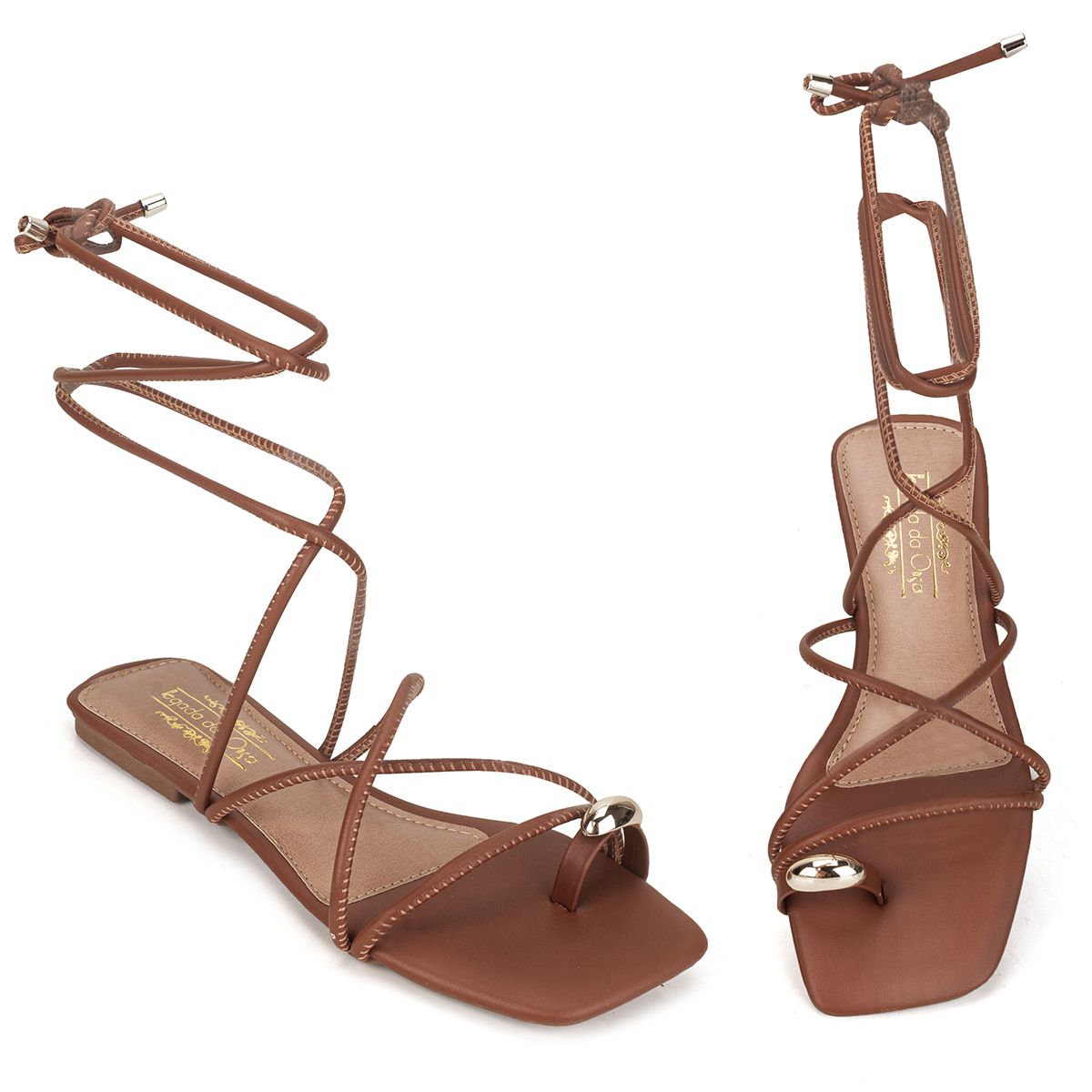 Sandália Rasteira Caramelo