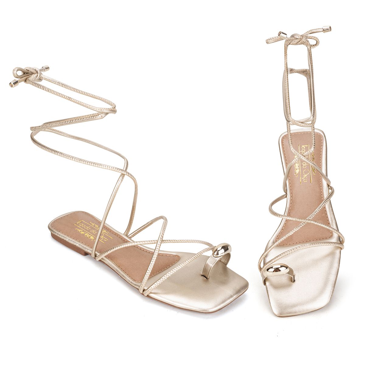 Sandália Rasteira Ouro