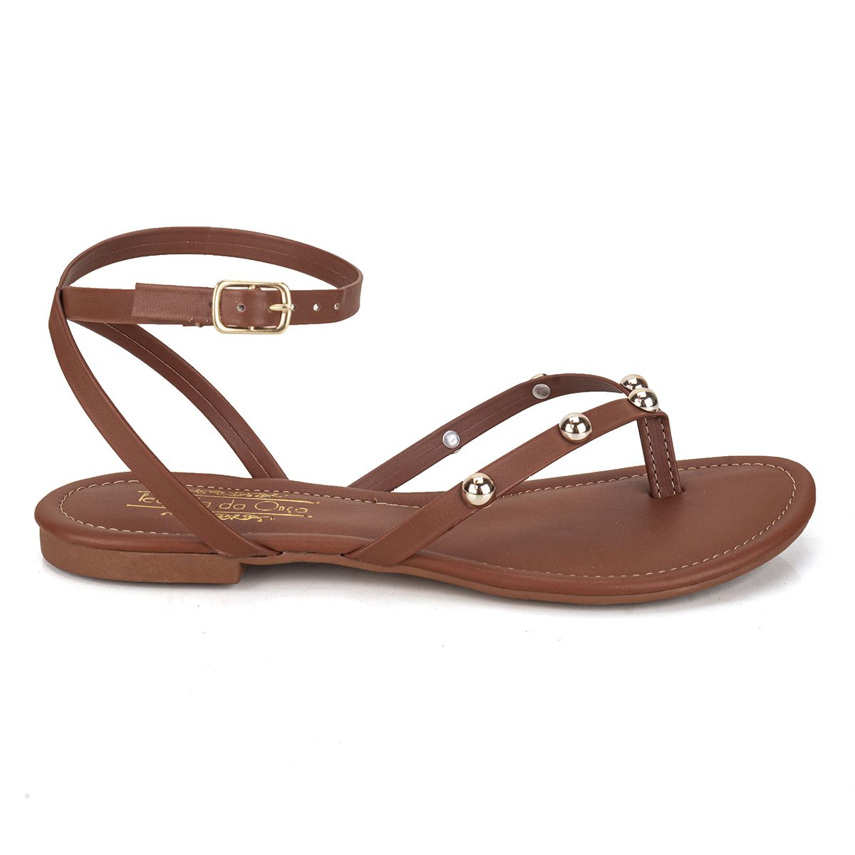 Sandália Rasteira Caramelo