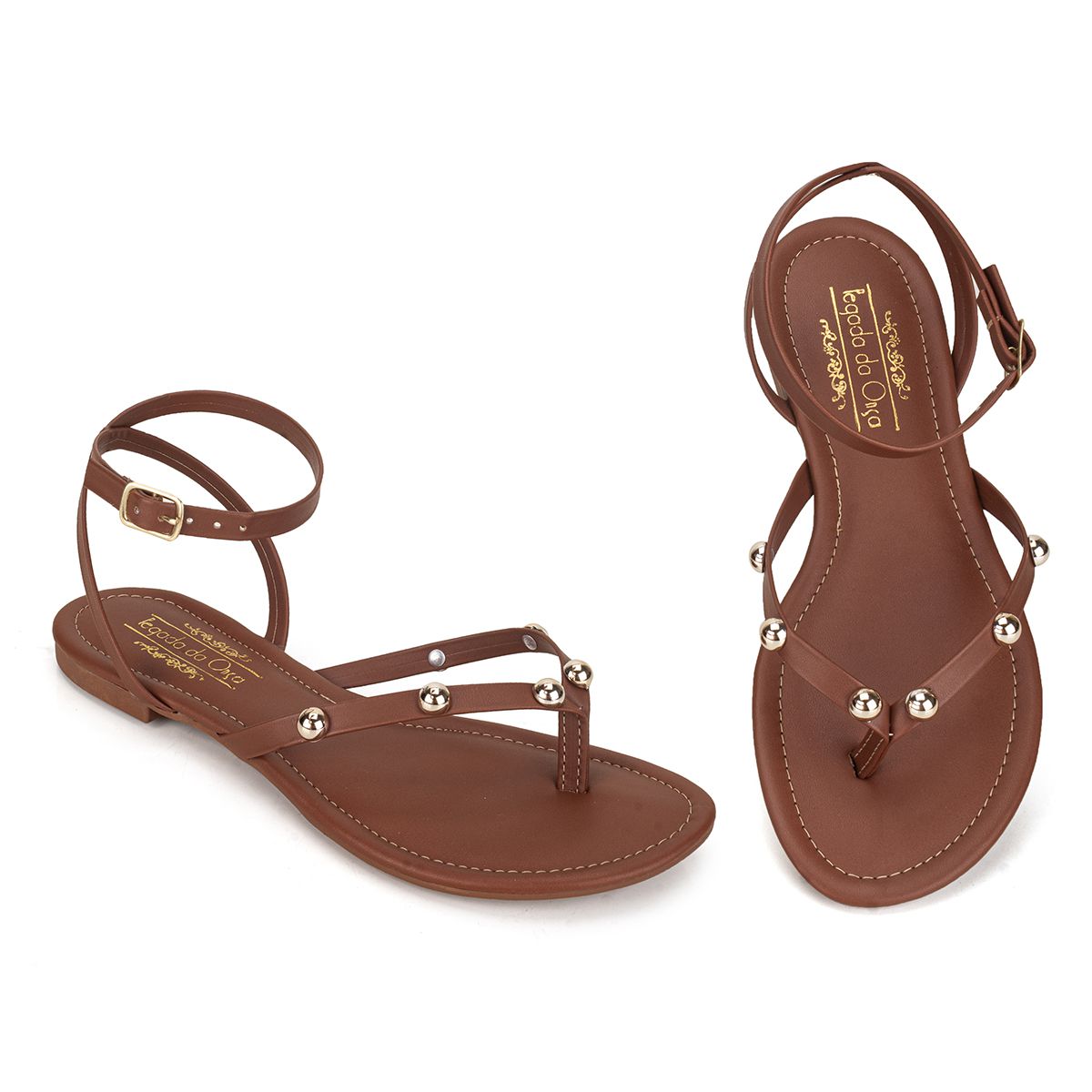 Sandália Rasteira Caramelo