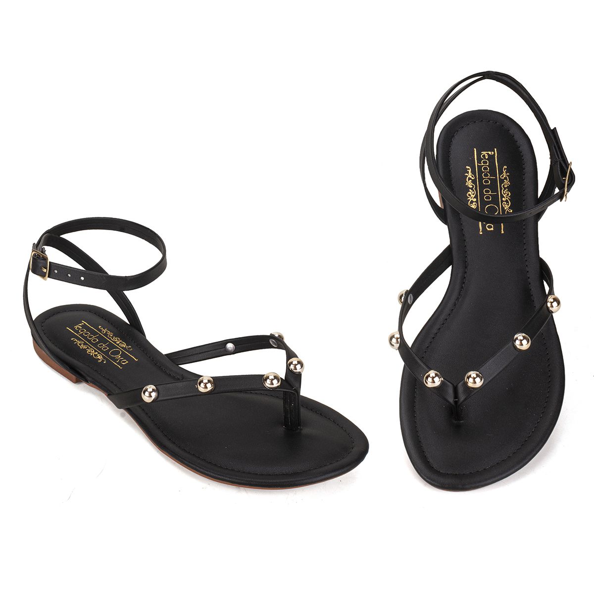 Sandália Rasteira Preto