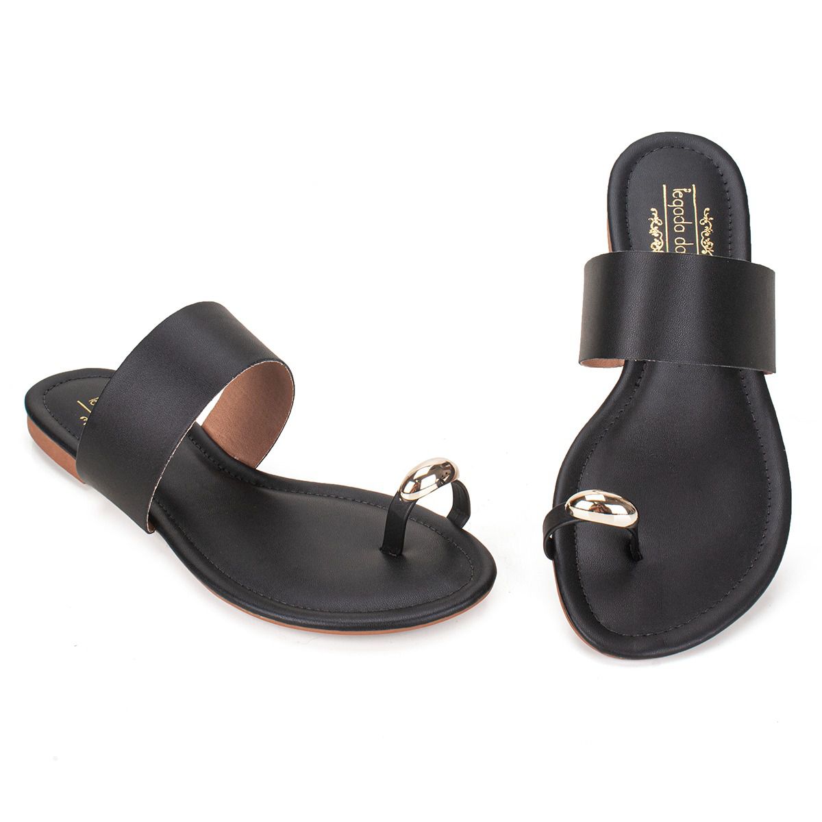 Sandália Rasteira Preto