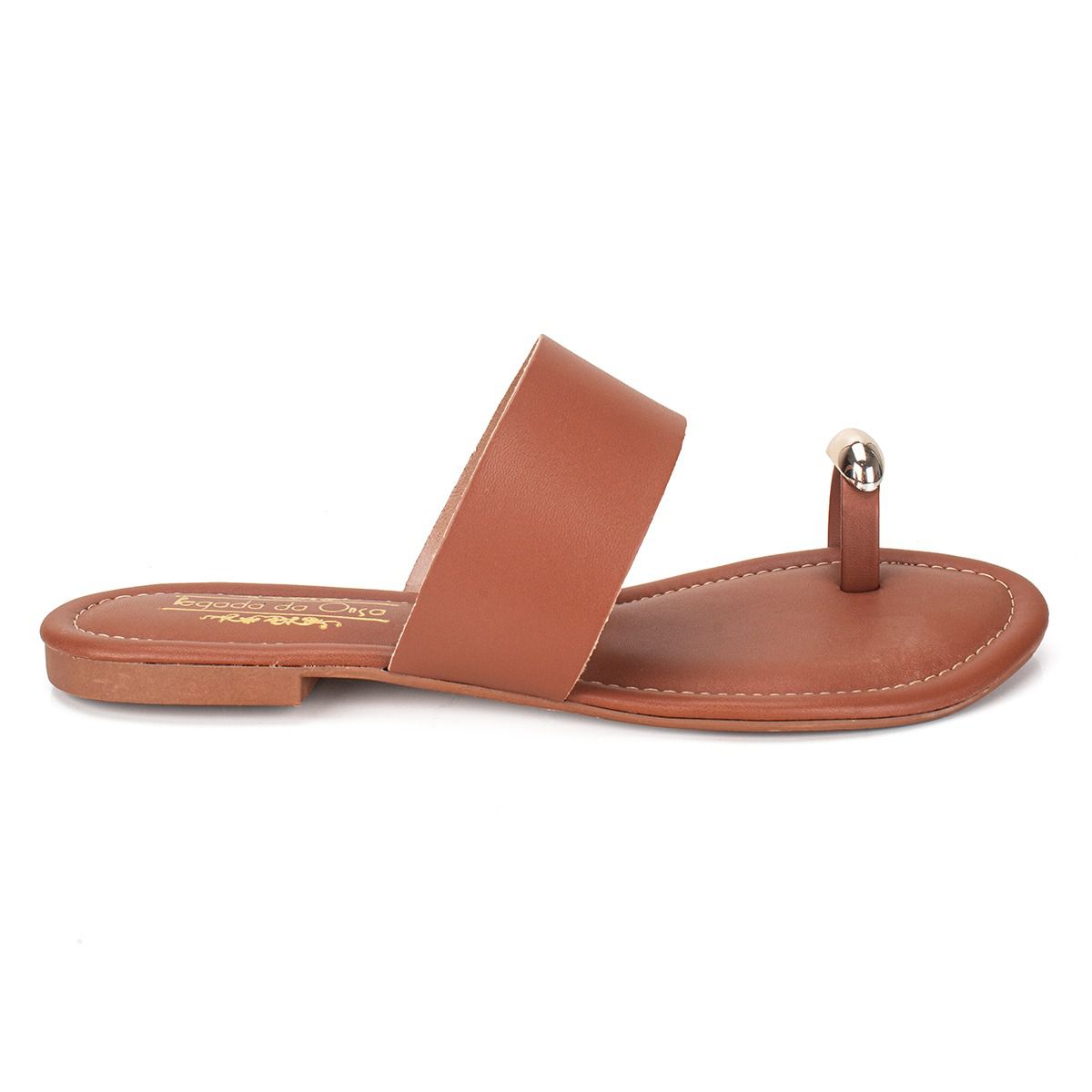 Sandália Rasteira Caramelo