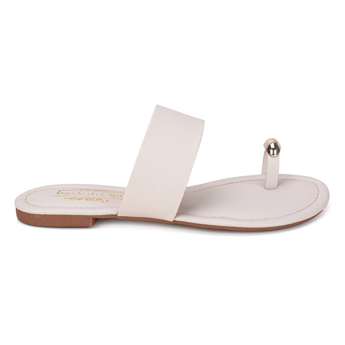 Sandália Rasteira Off White 