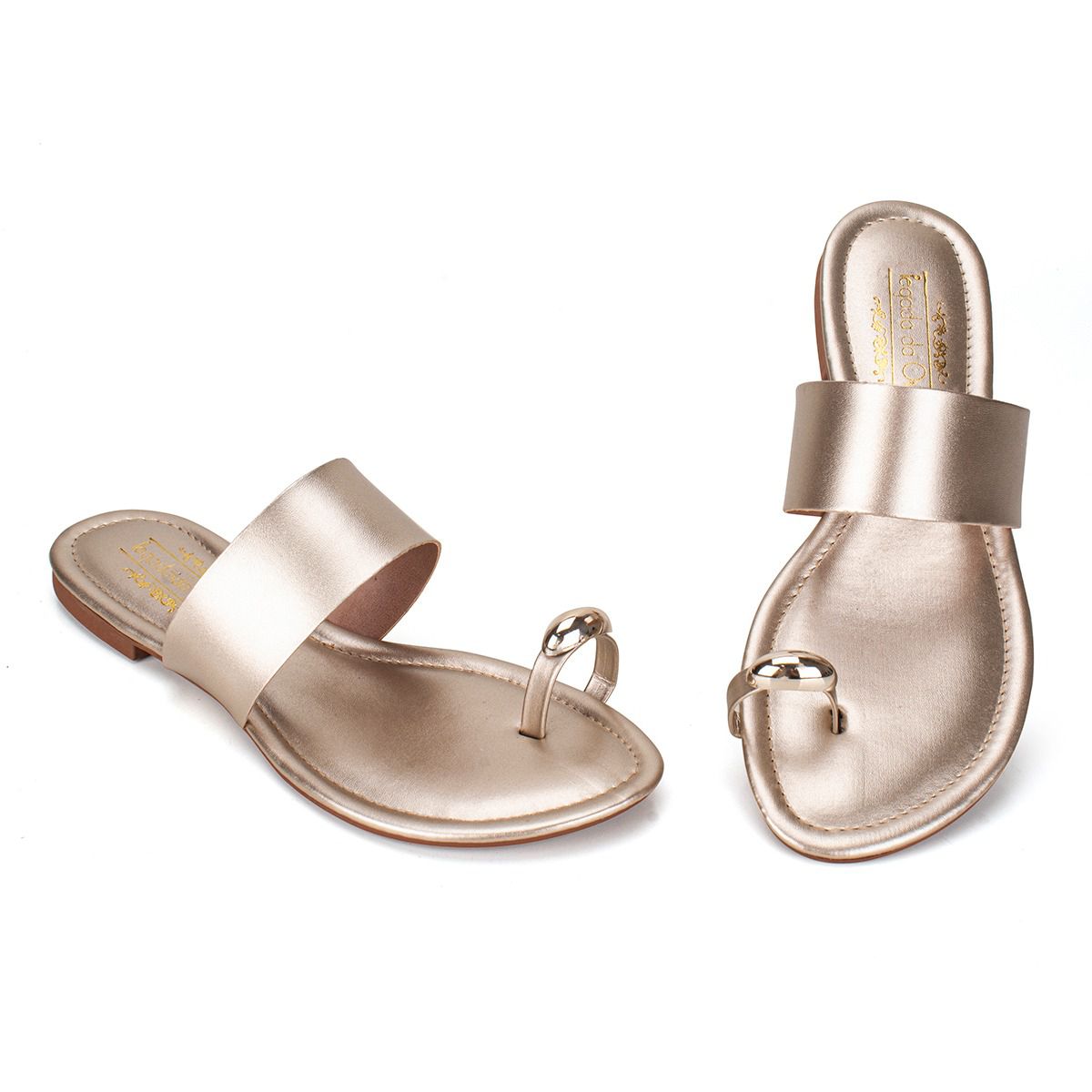 Sandália Rasteira Dourado