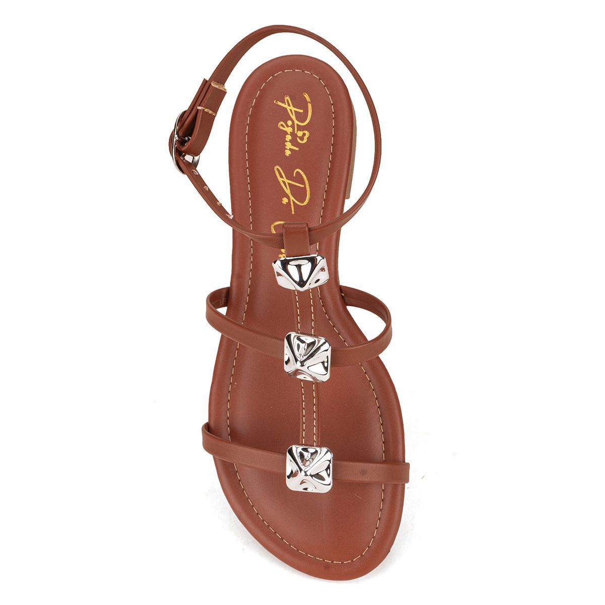 Sandália Rasteira Caramelo