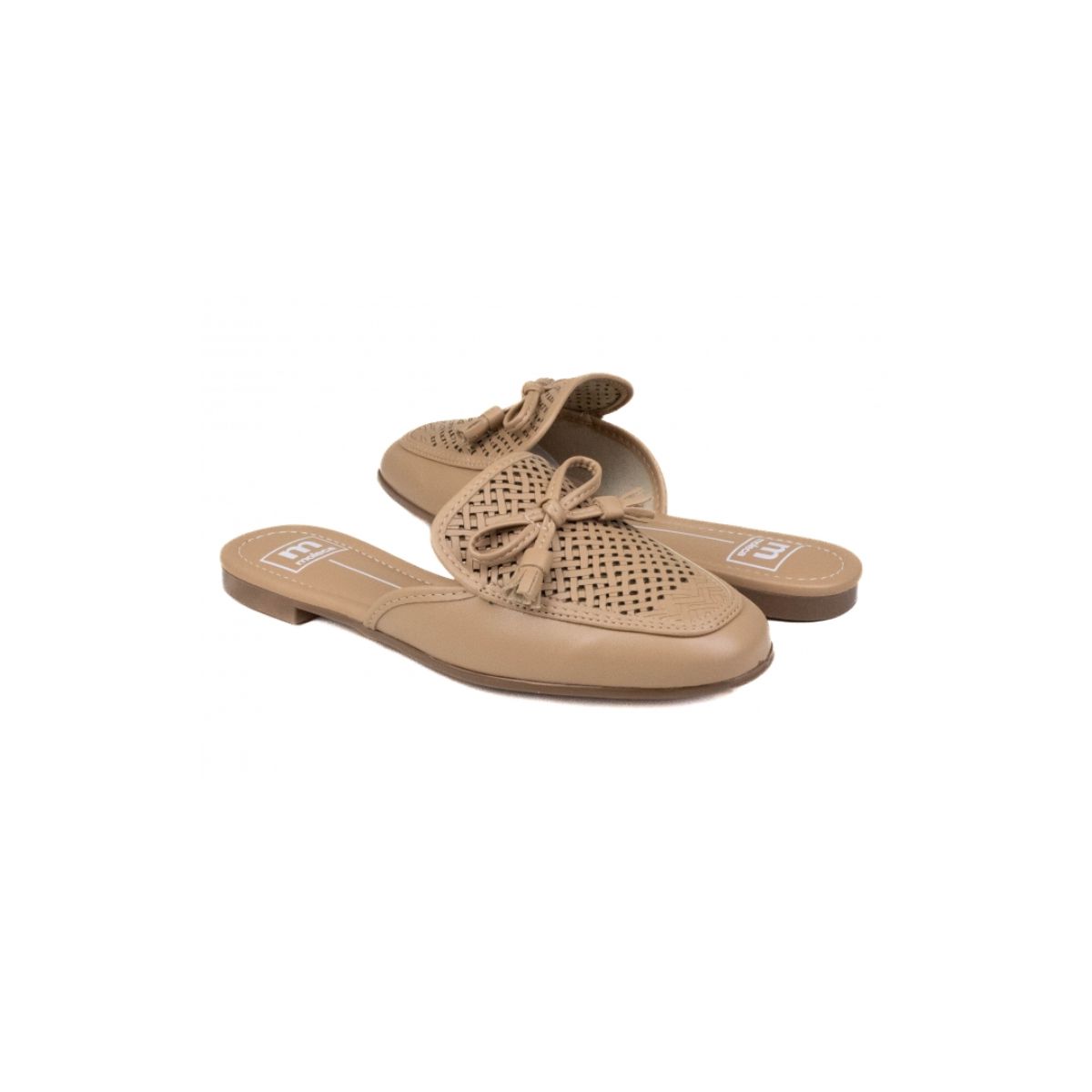 Mule Feminino Moleca Napa Lazer - NUDE - Fátima Modas