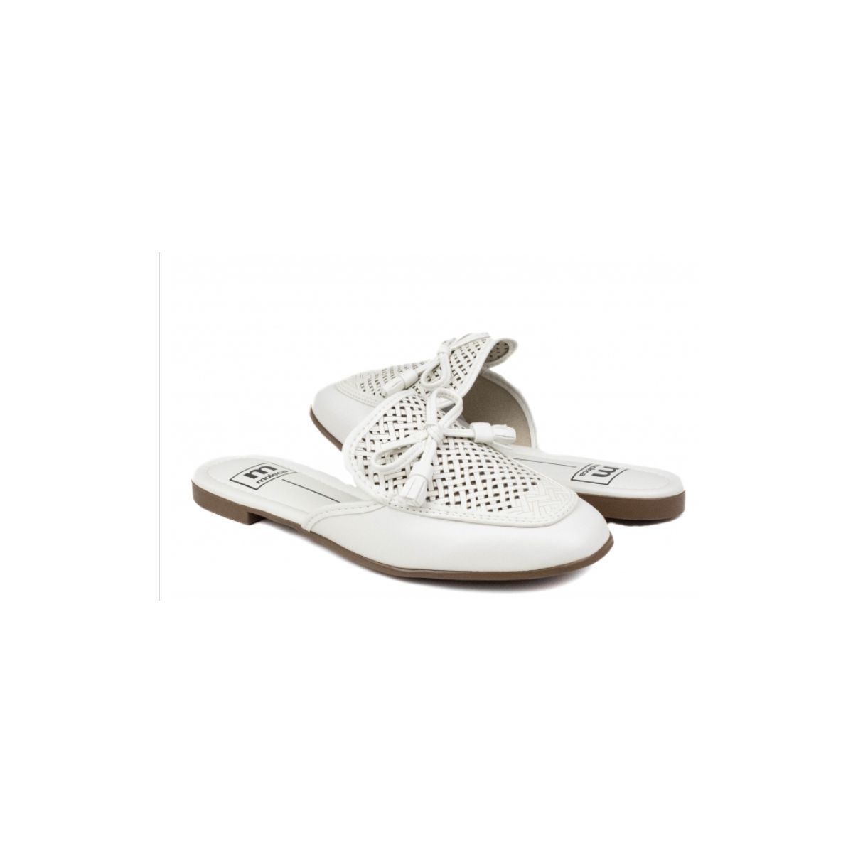 Mule Feminino Moleca Napa Lazer - Off white - Fátima Modas