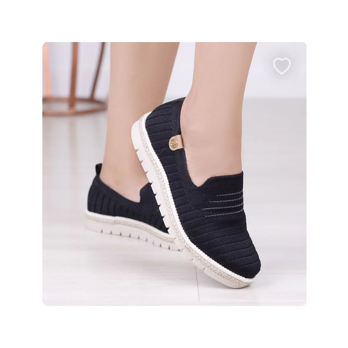 SAPATILHA SLIP ON MODARE PRETO - Fátima Modas