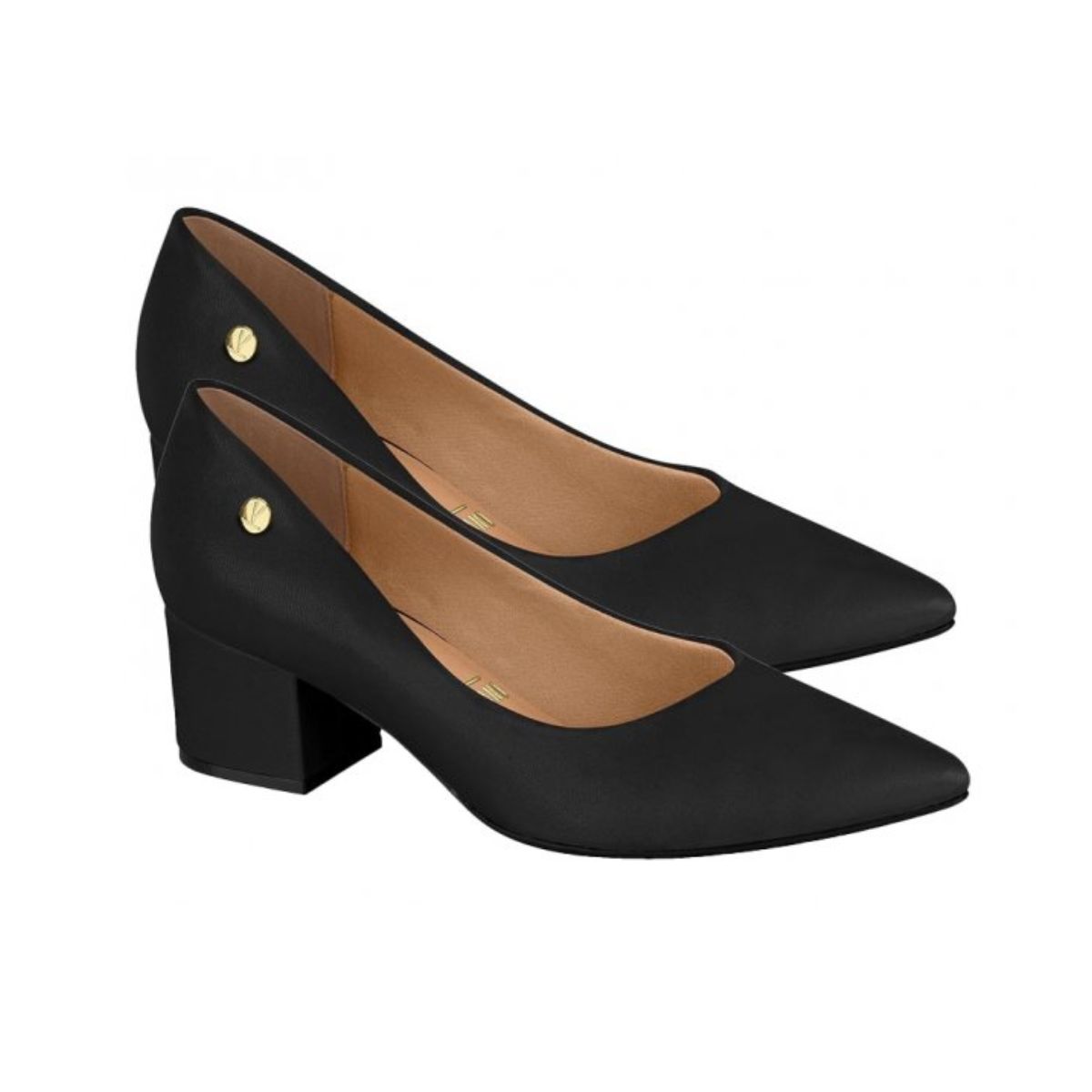  Sapato Scarpin Vizzano Salto Bloco Preto - Fátima Modas