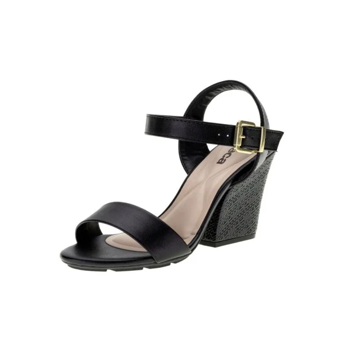 Sandália Feminina Salto Alto Preto Moleca - 552276... - Fátima Modas