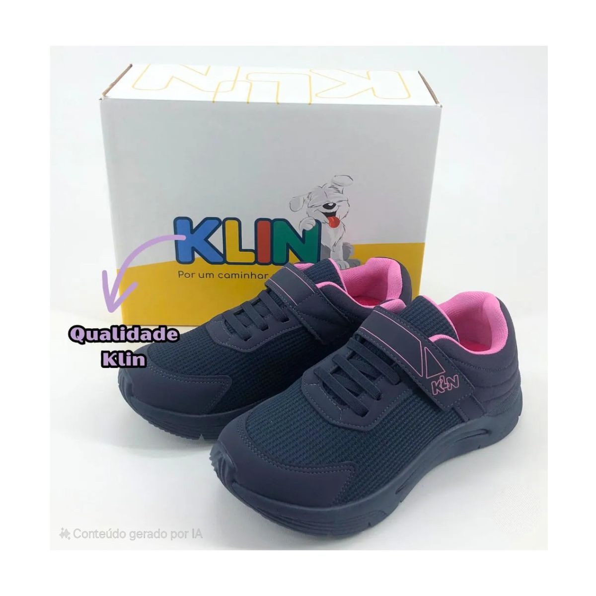 Tênis Infantil Menina Facil Calce Velcro - Klin - Fátima Modas