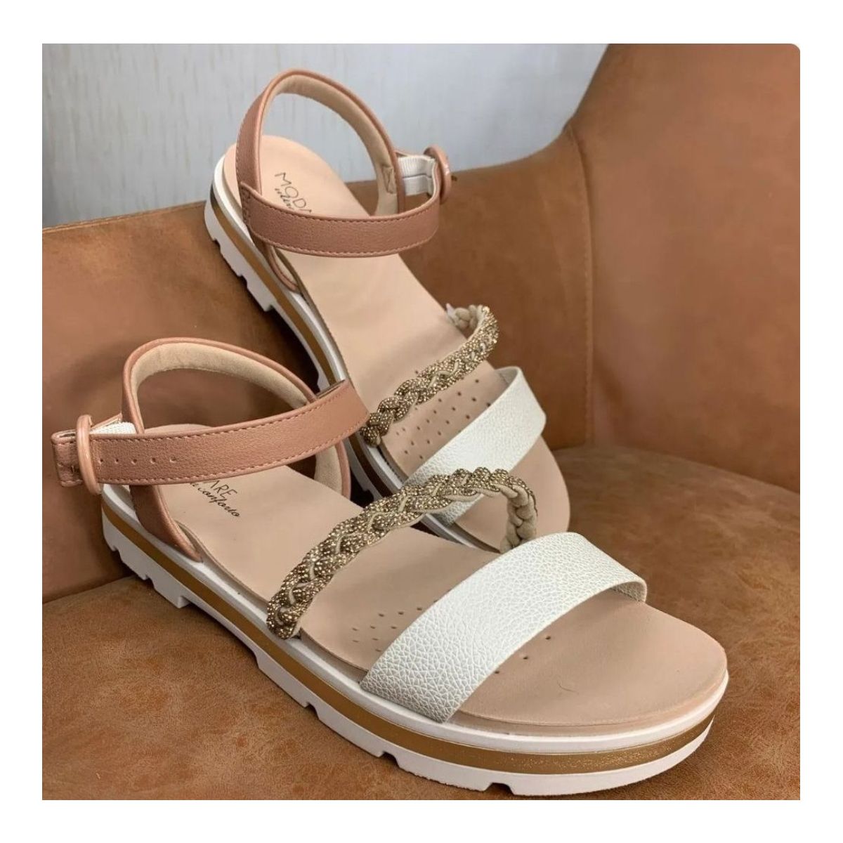 Sandália Feminina Modare Flat CRAQUELE-FLOATHER-TI... - Fátima Modas
