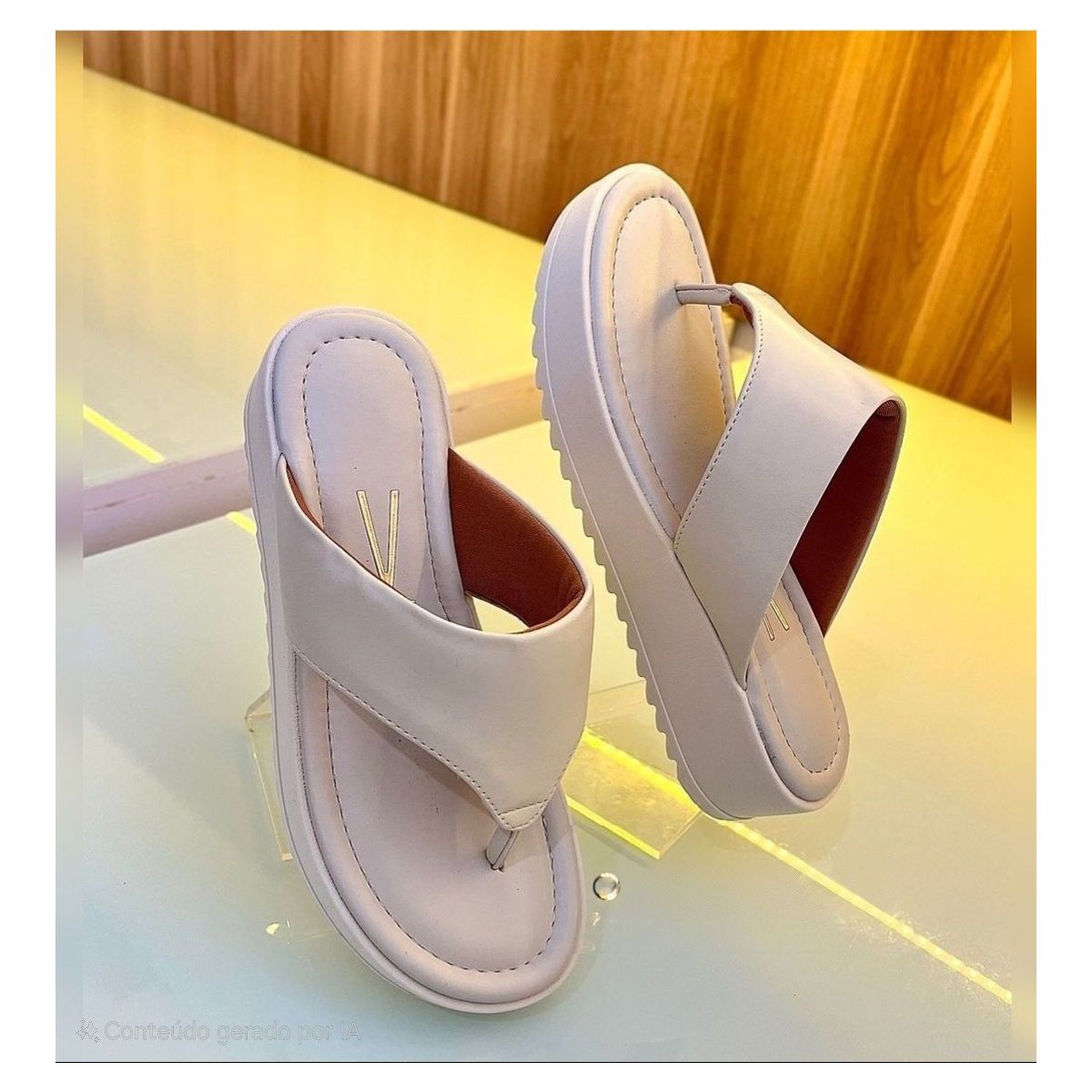 Chinelo Feminino Vizzano Flatform Tiras Largas Off... - Fátima Modas