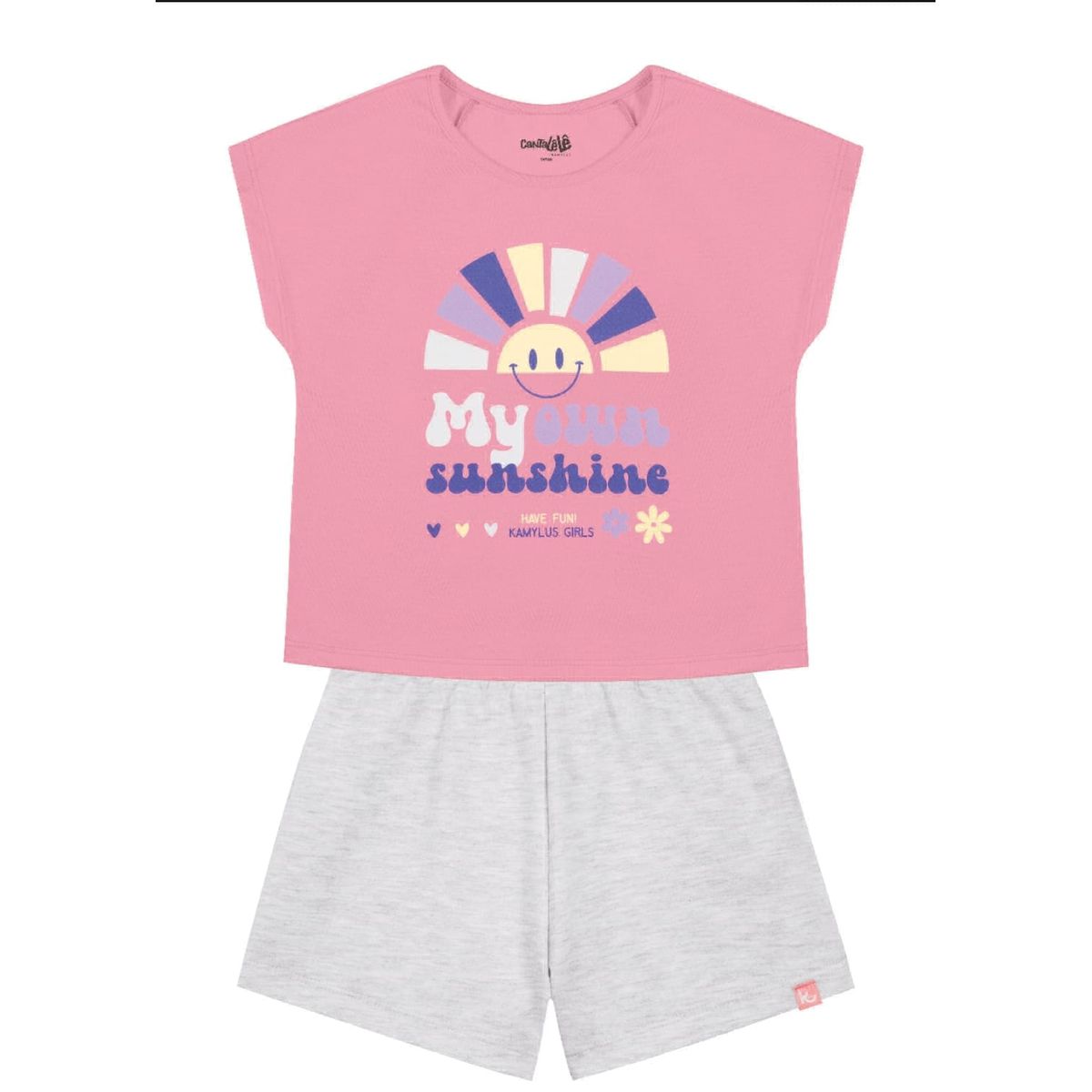 Conjunto Infantil Kamylus Rosa - Fátima Modas