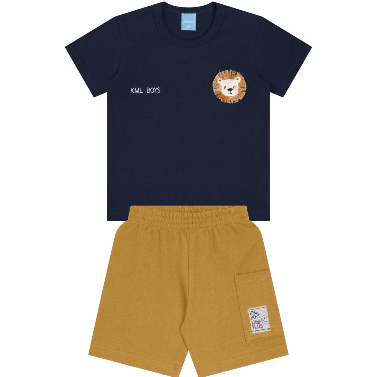 Conjunto Camiseta e Bermuda Masculina Infantil Kam... - Fátima Modas