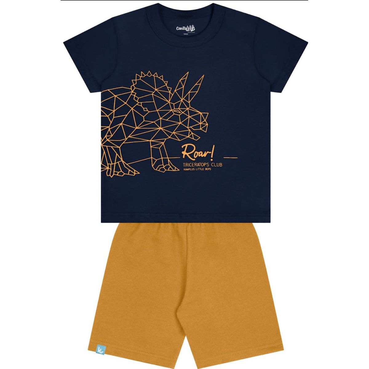 Conjunto Camiseta e Bermuda Masculina Infantil Kam... - Fátima Modas